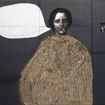 E luce fu XXII elemento, mixed media on polystyrene